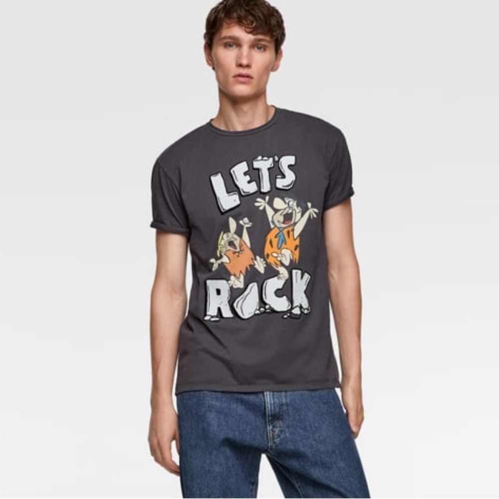Zara x The Flintstones Let’s Rock Warner Bros. Graphic Shirt